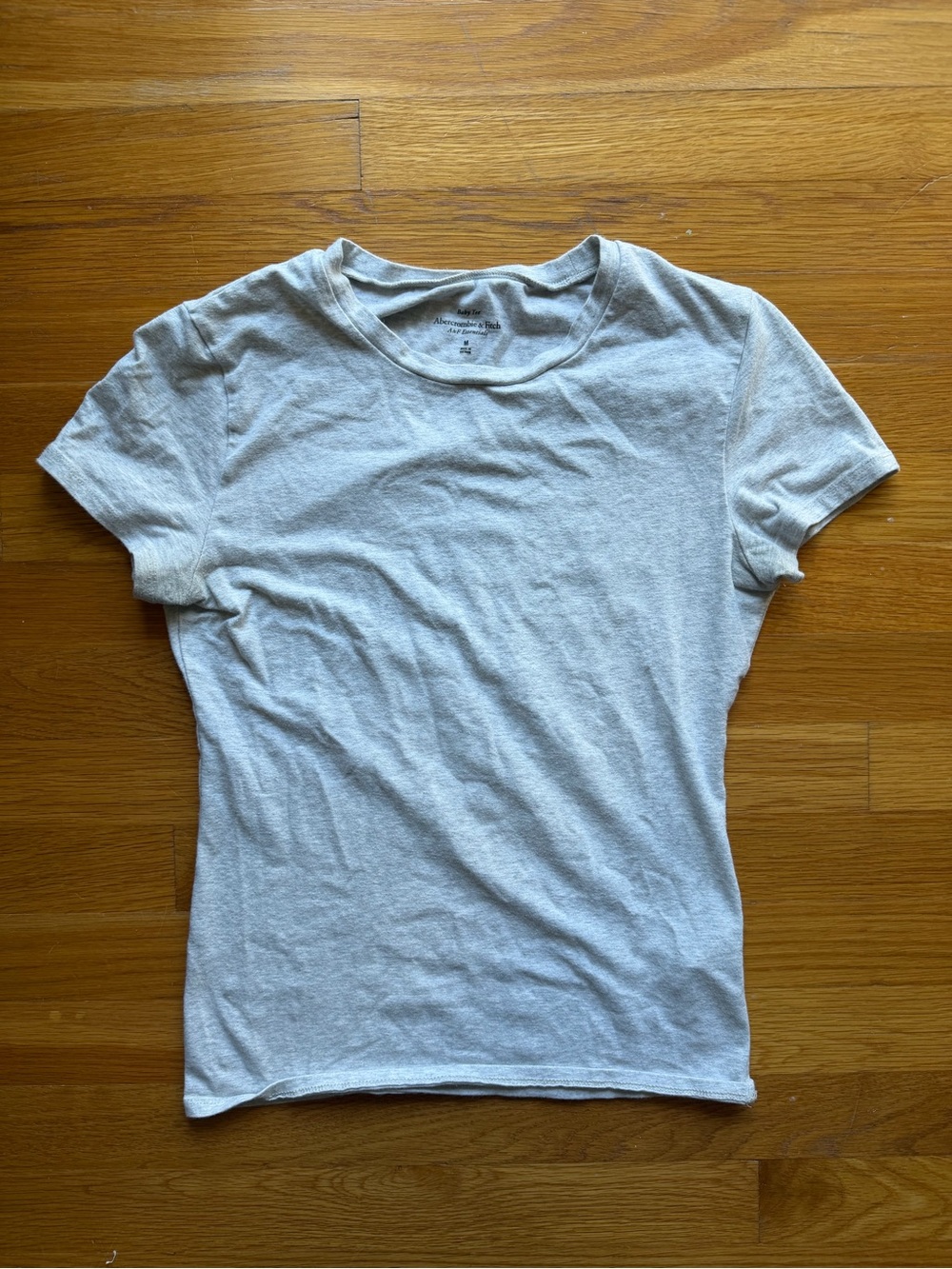 Abercrombie & Fitch Baby Tee Gray - Size Medium